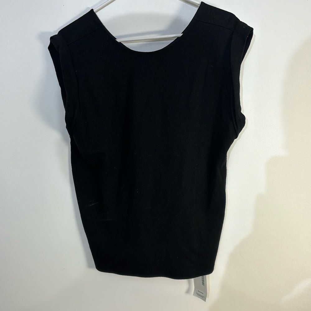 Helmut Lang Black Sleeveless Blouse